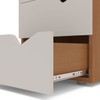 Mesa de Cabeceira Porto 3 Gavetas Creme/Freijó - Politorno