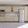 Cozinha Completa Allure 16 Portas 3 Gavetas 100% Mdf Jequitibá/Gris - Linea Brasil