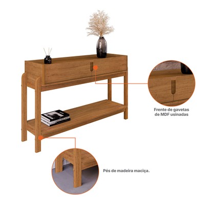 Aparador Manchester 2 Gavetas Cedro - Pnr Móveis