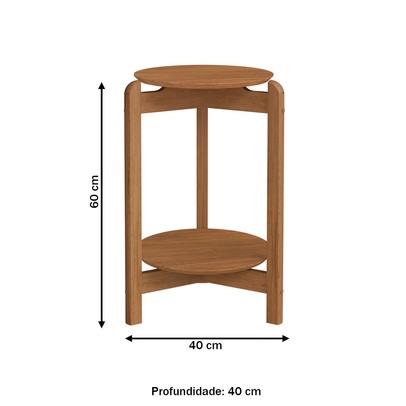 Mesa de Canto Manchester Cedro - Pnr Móveis