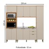 Cozinha Completa Selene 10 Portas 2 Gavetas 100% Mdf 810016101 Jequitibá/Off White - Linea Brasil