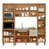 Cozinha Completa Selene 10 Portas 2 Gavetas 100% Mdf 810016101 Jequitibá/Off White - Linea Brasil