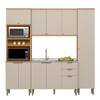 Cozinha Completa Selene 10 Portas 2 Gavetas 100% Mdf 810016101 Jequitibá/Off White - Linea Brasil