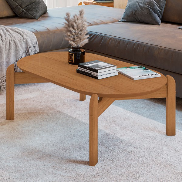 Mesa de Centro Manchester Oblonga Cedro - Pnr Móveis