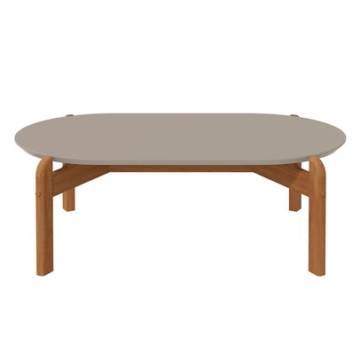 Mesa de Centro Manchester Oblonga Off White/Cedro - Pnr Móveis