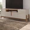 Rack para TV Até 60 Polegadas Manchester 4 Portas Off White/Cedro 011080 - Pnr Móveis
