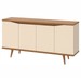 Balcão Buffet Malásia 4 Portas Off White/Noce 050.454 - Pnr Móveis