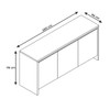 Balcão Buffet Laos 3 Portas 1 Gaveta Cedro/Off White - Pnr Móveis