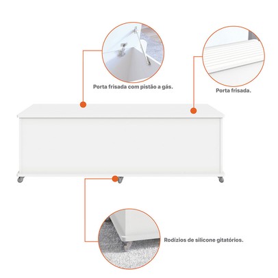 Baú Zinder 1 Porta Branco - Pnr Móveis