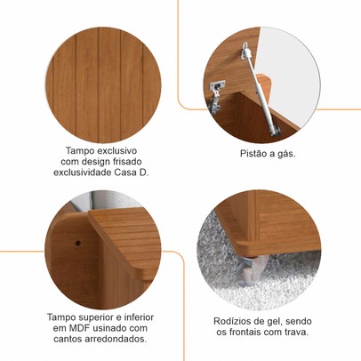 Baú Zinder 1 Porta Cedro - Pnr Móveis