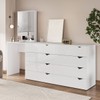 Cômoda Porto 8 Gavetas com Espelho Branco - Politorno