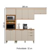 Cozinha Completa Selene 10 Portas 2 Gavetas 100% Mdf 810016102 Jequitibá/Off White - Linea Brasil