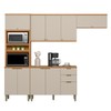 Cozinha Completa Selene 10 Portas 2 Gavetas 100% Mdf 810016102 Jequitibá/Off White - Linea Brasil