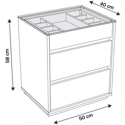 Mesa de Cabeceira Anchieta 3 Gavetas Branco - Pnr Móveis