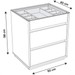 Mesa de Cabeceira Anchieta 3 Gavetas Branco - Pnr Móveis