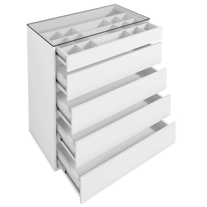 Cômoda Anchieta 5 Gavetas Branco - Pnr Móveis