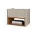 Mesa de Cabeceira Pierre 1 Gaveta Off White/Cedro - Pnr Móveis
