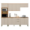 Cozinha Completa Selene 12 Portas 2 Gavetas 100% Mdf 810016103 Jequitibá/Off White - Linea Brasil