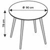 Mesa de Madeira Mallet com Tampo de Vidro Off White 050.377 - Pnr Móveis