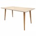 Mesa de Madeira Mallet Tampo em Vidro Off White 050.376 - Pnr Móveis
