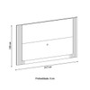 Painel para TV Até 60 Polegadas Freiburgo Off White/Cedro - Pnr Móveis