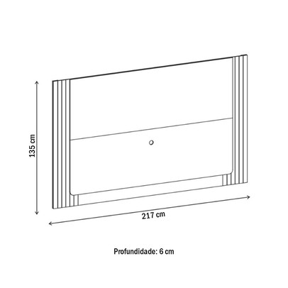Painel para TV Até 60 Polegadas Freiburgo Off White/Cedro - Pnr Móveis
