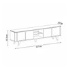 Rack para TV Até 60 Polegadas Freiburgo 4 Portas 1 Prateleira com Vidro Cedro/Off White - Pnr Móveis