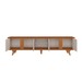 Rack para TV Até 60 Polegadas Freiburgo 4 Portas 1 Prateleira com Vidro Cedro/Off White - Pnr Móveis
