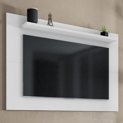 Painel para TV Até 60 Polegadas Mafra 1 Prateleira Branco - Pnr Móveis