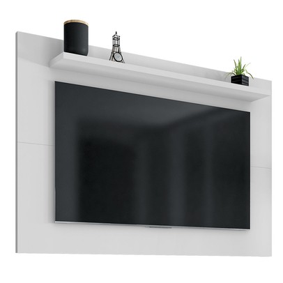 Painel para TV Até 60 Polegadas Mafra 1 Prateleira Branco - Pnr Móveis