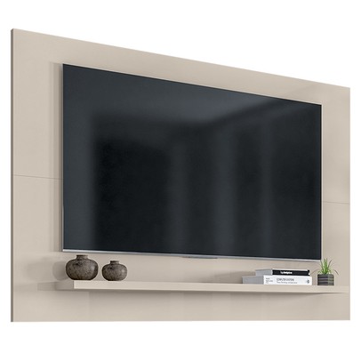 Painel para TV Até 60 Polegadas Mafra 1 Prateleira Off White - Pnr Móveis