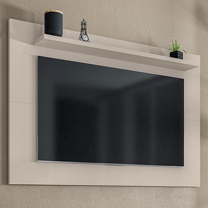 Painel para TV Até 60 Polegadas Mafra 1 Prateleira Off White - Pnr Móveis