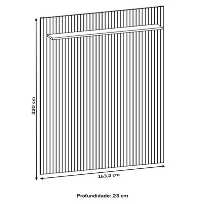 Painel para TV Até 60 Polegadas Sérvia 1 Prateleira Cedro 008174144 - Pnr Móveis