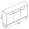 Rack para TV Até 60 Polegadas Madagascar 2 Portas 1 Gaveta Off White/Noce - Pnr Móveis