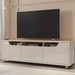Rack para TV Até 60 Polegadas Madagascar 2 Portas 1 Gaveta Off White/Noce - Pnr Móveis