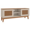 Rack para TV Até 60 Polegadas Mauritânia 2 Portas 2 Nichos Off White/Noce - Pnr Móveis
