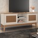 Rack para TV Até 60 Polegadas Mauritânia 2 Portas 2 Nichos Off White/Noce - Pnr Móveis