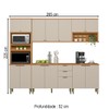Cozinha Completa Selene 13 Portas 2 Gavetas 100% Mdf 810016083 Jequitibá/Off White - Linea Brasil