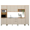 Cozinha Completa Selene 14 Portas 2 Gavetas 100% Mdf 810016086 Jequitibá/Off White - Linea Brasil