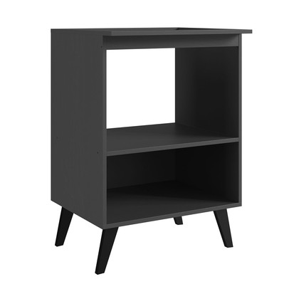 Armário de Cozinha para Cooktop 60 Cm 1 Porta Basculante Bl060 Grafite - Art In Móveis