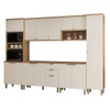 Cozinha Completa Selene 14 Portas 2 Gavetas 100% Mdf Jequitibá/Off White - Linea Brasil