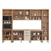 Cozinha Completa Selene 14 Portas 2 Gavetas 100% Mdf Jequitibá/Off White - Linea Brasil