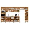 Cozinha Completa Selene 15 Portas 2 Gavetas 100% Mdf Jequitibá/Off White Fosco - Linea Brasil