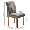 Mesa de Jantar 4 Lugares Signature com Vidro Cinamomo/Off White/Suede Cinza - Pnr Móveis