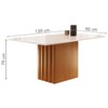 Mesa de Jantar 4 Lugares Signature com Vidro Cinamomo/Off White/Suede Cinza - Pnr Móveis