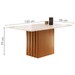 Mesa de Jantar 4 Lugares Signature com Vidro Cinamomo/Off White/Suede Cinza - Pnr Móveis