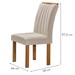 Mesa de Jantar 4 Lugares Savannah com Vidro Cinamomo/Off White/Suede Bege - Pnr Móveis