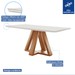 Mesa de Jantar 4 Lugares Tennessee com Vidro Cinamomo/Off White/Suede Bege - Pnr Móveis