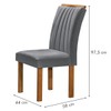Mesa de Jantar 4 Lugares Tennessee com Vidro Cinamomo/Off White/Suede Cinza - Pnr Móveis