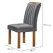 Mesa de Jantar 4 Lugares Tennessee com Vidro Cinamomo/Off White/Suede Cinza - Pnr Móveis